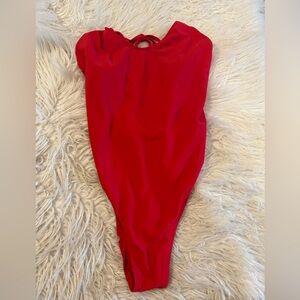 Classic Red One-Piece Swimsuit